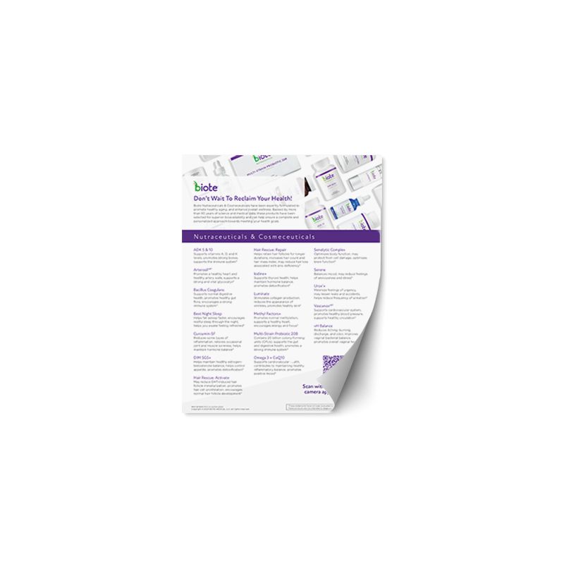 Nutraceutical & Cosmeceutical Sheet - (English) (8.5"X11")