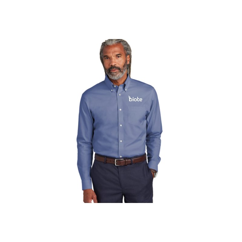 Biote (Mens) Dress Shirt - Dark Blue  