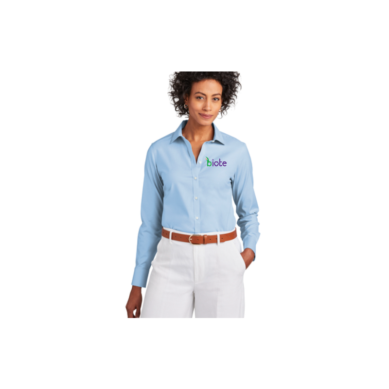 Biote (Ladies) Dress Shirt Light Blue