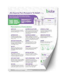 Nutraceutical & Cosmeceutical Sheet - Spanish (8.5"X11")