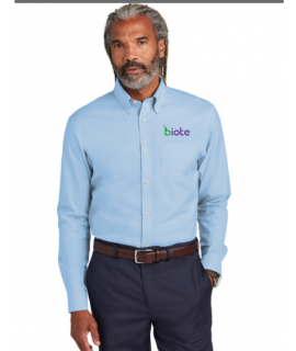 Biote (Men) Dress Shirt Light Blue 